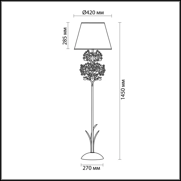 Торшер Odeon Light Serena 2251/1F - фото схема