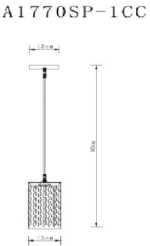 Подвесной светильник Bronn A1770SP-1CC - фото схема