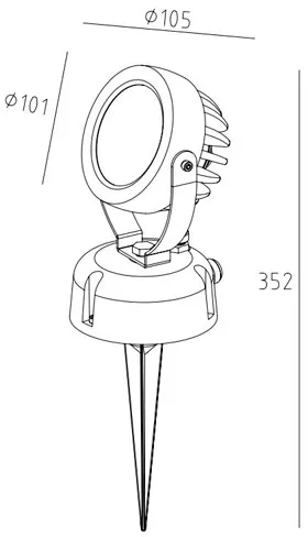 Грунтовый светильник HAMBURG G77169 - фото схема