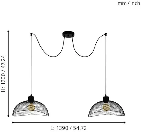 Подвесной светильник Pompeya 43306 - фото схема