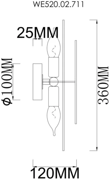 Настенный светильник Palma WE520.02.711 - фото схема