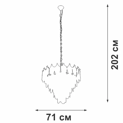 Подвесная люстра Vitaluce V58120-8/17, 17xE14 макс. 40Вт - фото схема