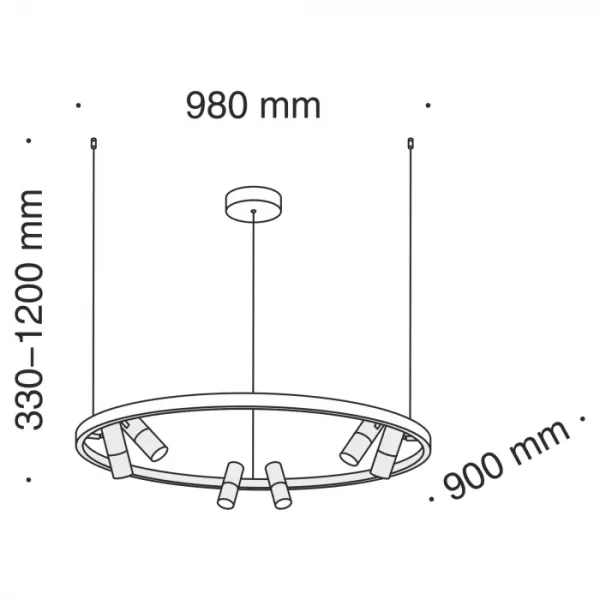 Подвесной светильник Satellite MOD102PL-L42B4K - фото схема