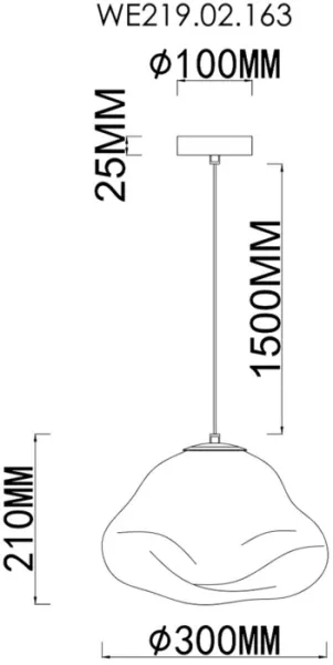 Подвесной светильник Isola WE219.02.163 - фото схема