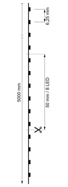 Светодиодная лента COB 840333 - фото схема