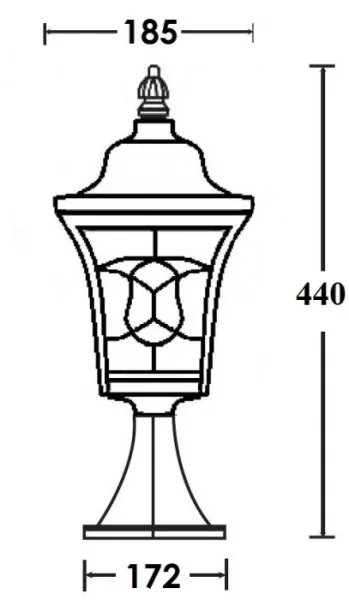 Наземный фонарь VENECIA 2S 91804S Bl - фото схема
