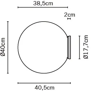 Настенно-потолочный светильник LUMI sfera F07 G31 01 - фото схема