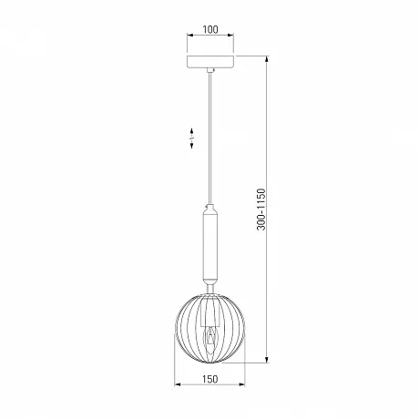 Подвесной светильник Joy 50208/1 янтарный - фото схема