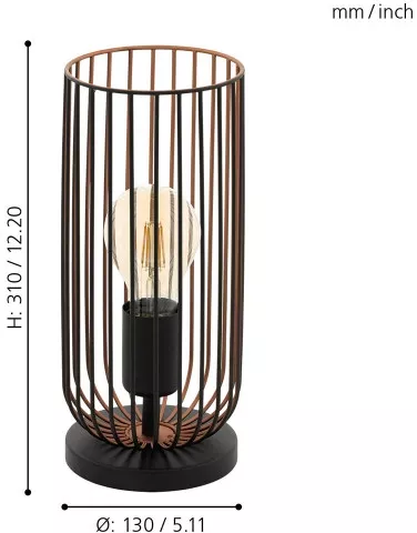 Интерьерная настольная лампа Roccamena 49646 - фото схема