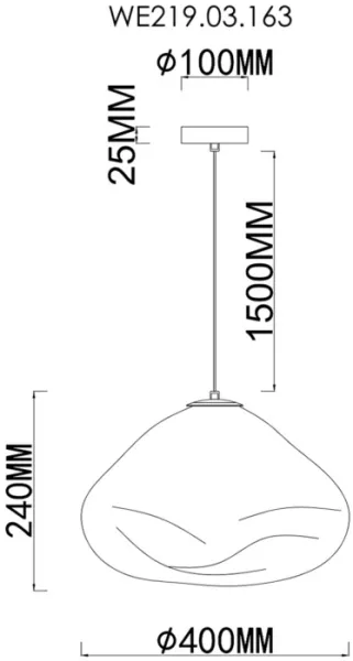 Подвесной светильник Isola WE219.03.163 - фото схема