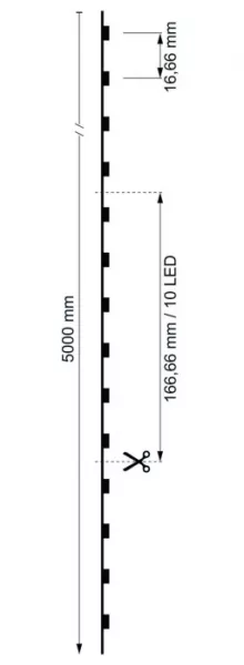 Светодиодная лента COB 840373 - фото схема