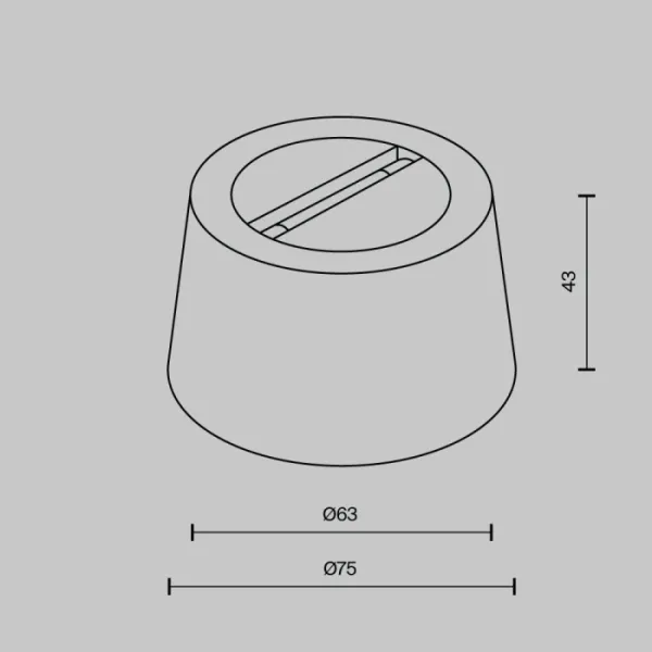 Чаша для двойного вывода ленты Accessories for system Parity TRA130CRDuo-B - фото схема