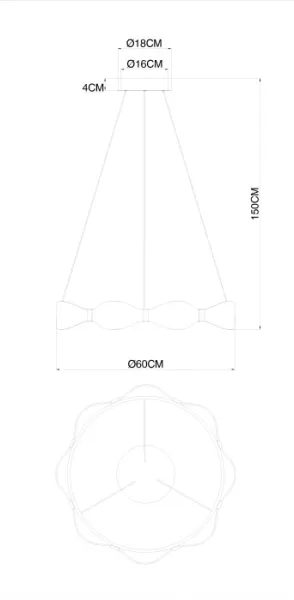 Подвесной светильник Grace A1868SP-1PB - фото схема