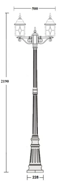 Наземный фонарь TALLIN 1L 64309A Gb - фото схема