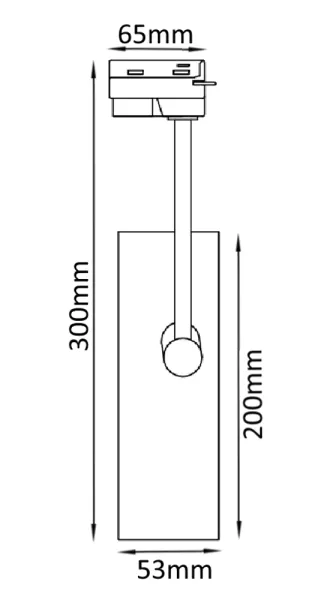 Трековый светильник однофазный 220V светодиодный 0.31 005 WH Crystal Lux CLT - фото схема