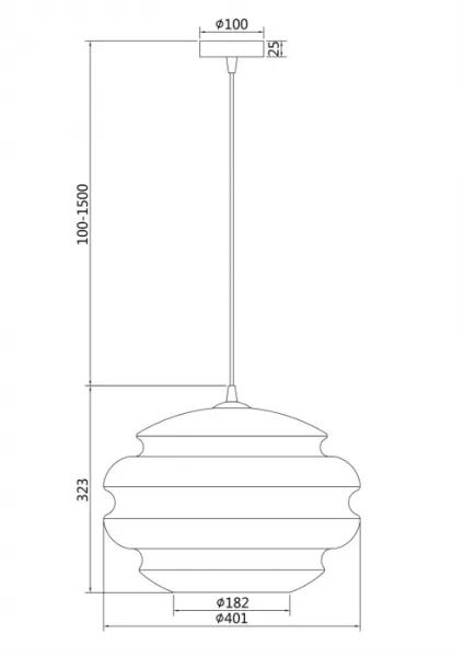 Подвесной светильник Ruche P078PL-01CG - фото схема