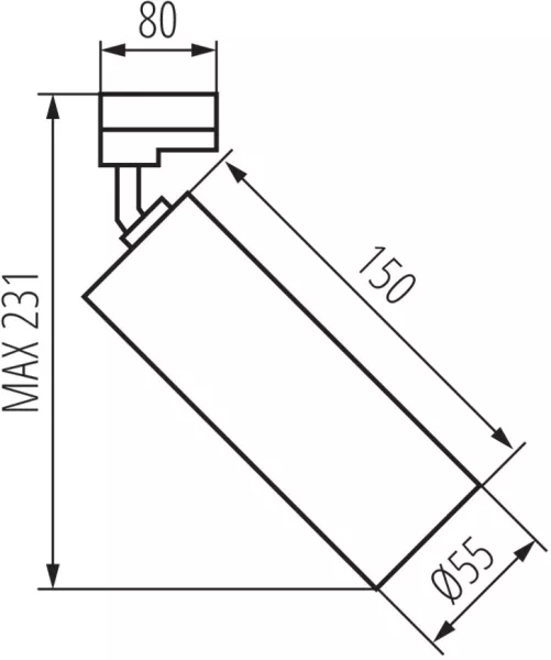 Трековый светильник трехфазный Kanlux ACORD 33138 - фото схема