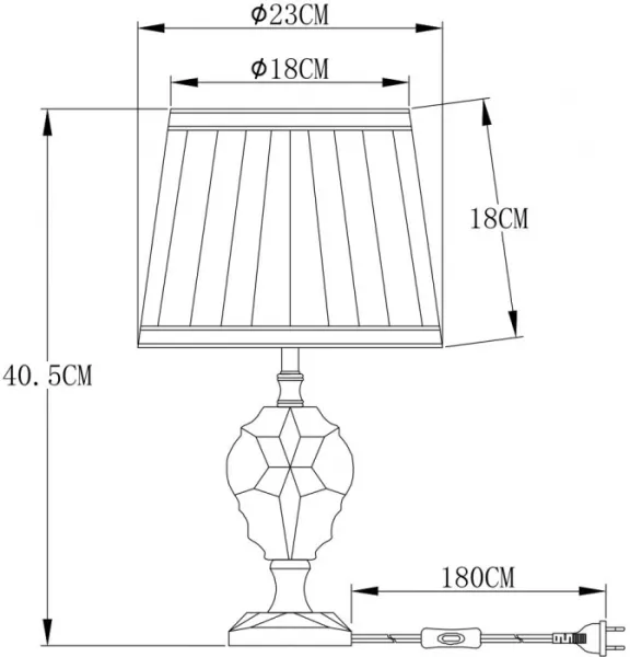 Интерьерная настольная лампа Capella A4024LT-1CC - фото схема