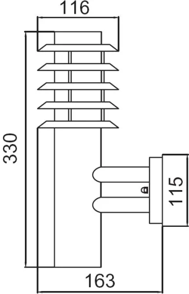 Настенный светильник уличный  75823 SS - фото схема