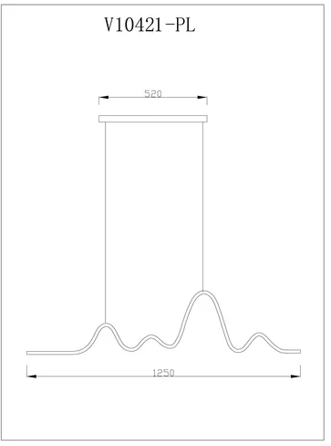 Подвесной светильник Losso V10421-PL - фото схема
