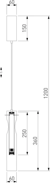 Подвесной светильник Swan 50254/1 LED графит - фото схема