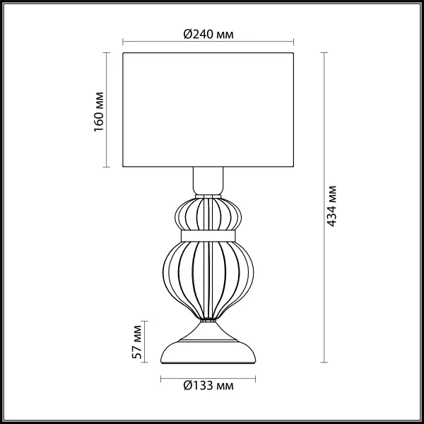 Интерьерная настольная лампа Odeon Light Lilit 4687/1T - фото схема