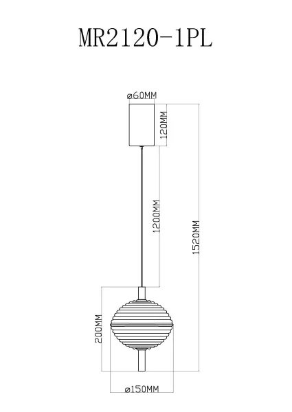 Подвесной светильник Claire MR2120-1PL - фото схема
