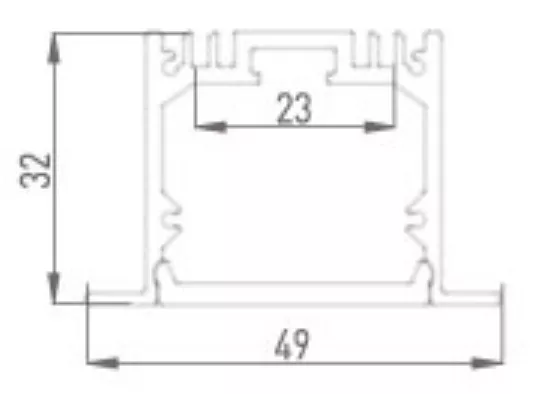 Профиль для светодиодной ленты LE LE.4932 - фото схема