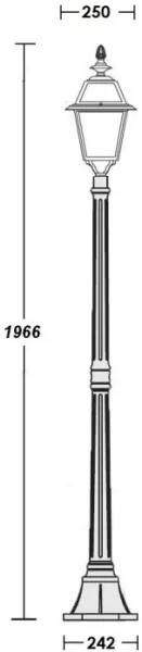Наземный фонарь FARO-FROST L 91108fL Bl - фото схема