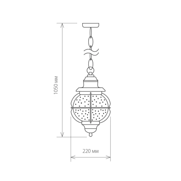 Уличный светильник подвесной Regul GLXT-1475H - фото схема