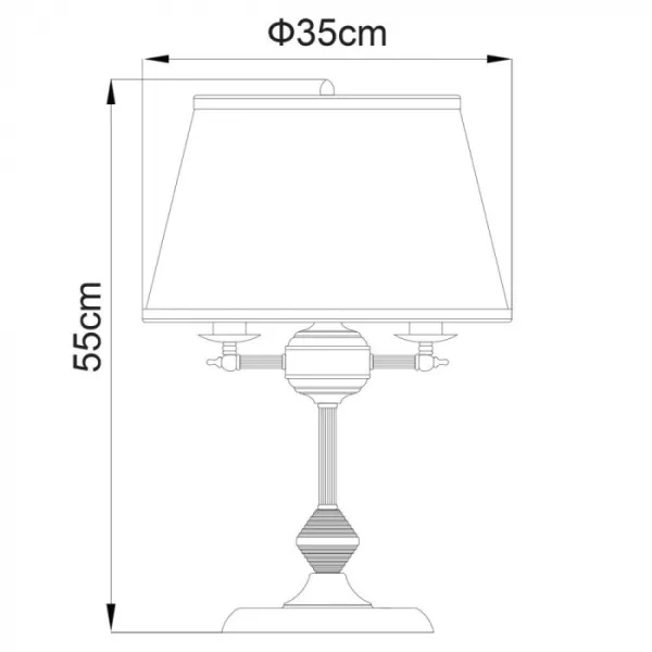 Интерьерная настольная лампа Alice A3579LT-3AB - фото схема