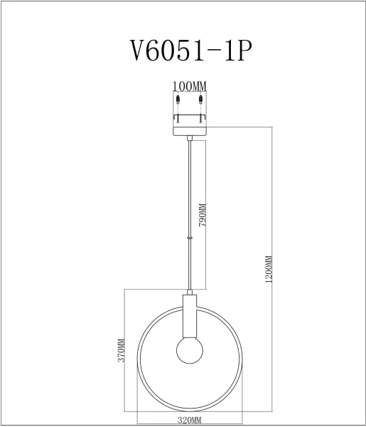 Подвесной светильник Sachara V6051-1P - фото схема
