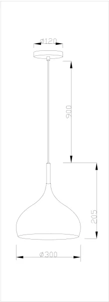 Подвесной светильник Eline V1296-1P - фото схема