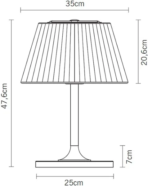 Настольная лампа FLOW D87 B03 15 - фото схема