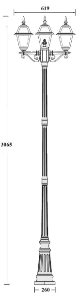 Наземный фонарь FARO-FROST S 91110fSB 21 Bl - фото схема