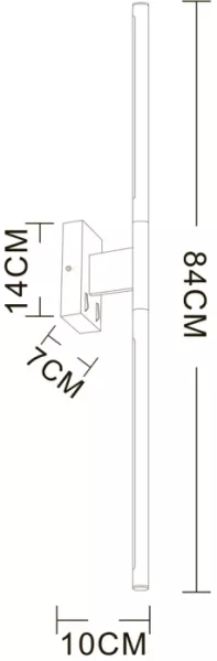 Настенный светильник Lines A2029AP-1PB - фото схема
