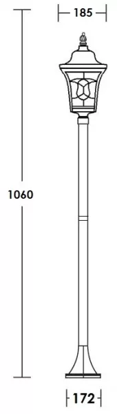Наземный фонарь VENECIA 2S 91806S Bl - фото схема