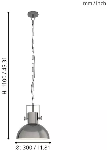 Подвесной светильник Lubenham 1 43167 - фото схема