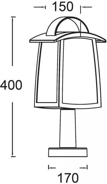 Наземный фонарь UNITE 2736-400 - фото схема