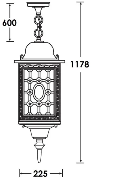 Уличный светильник подвесной  64805L R cover - фото схема
