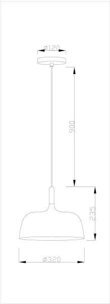 Подвесной светильник Augustina V1272-1P - фото схема