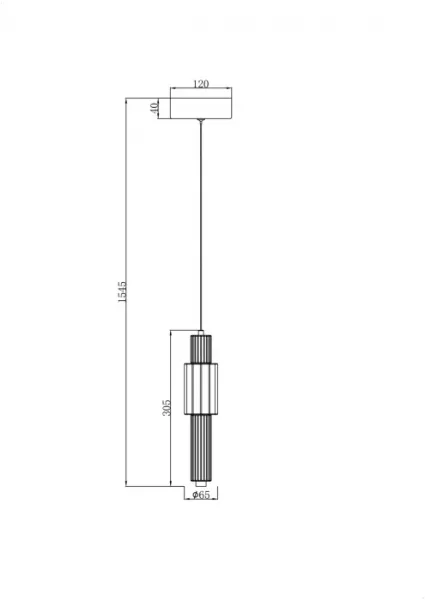 Подвесной светильник Verticale MOD308PL-L9GN3K - фото схема