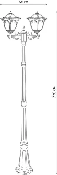 Наземный фонарь Афина 11494 - фото схема