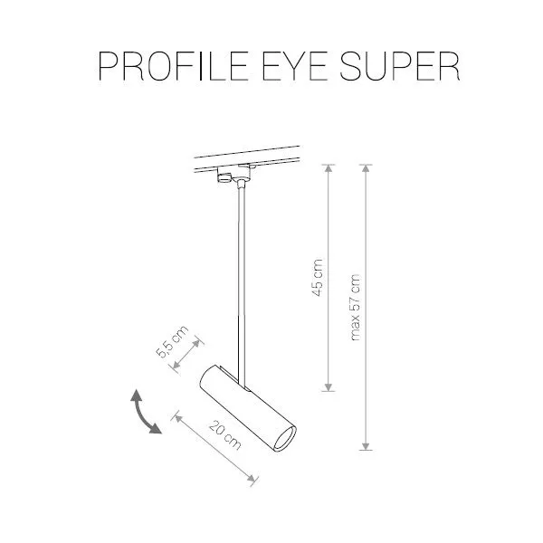 Трековый светильник Profile Eye Super 9325 - фото схема