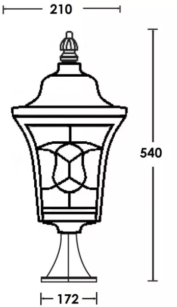 Наземный фонарь VENECIA 2L 91804L Bl - фото схема