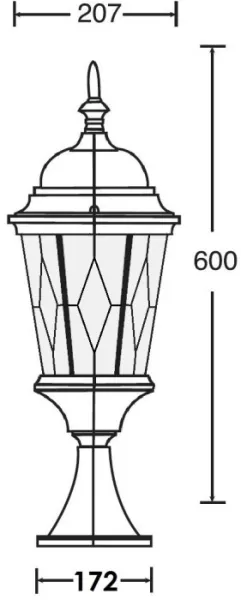 Наземный фонарь ASTORIA 2M 91404M Bl ромб - фото схема