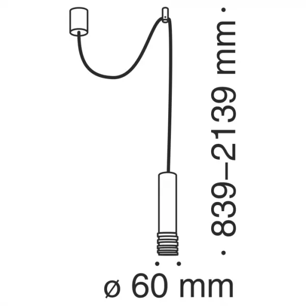 Подвесной светильник Kinzo P025PL-01W - фото схема