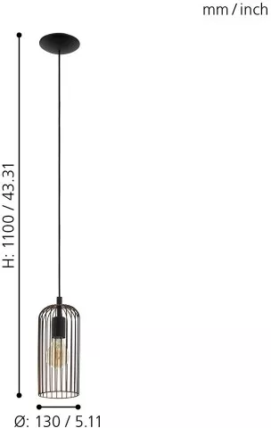 Подвесной светильник Roccamena 49644 - фото схема