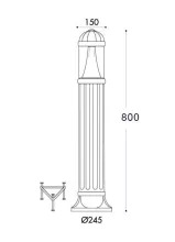 Наземный фонарь Sauro D15.554.000.LXD1L купить в Москве
