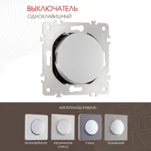 Выключатель am-202 202.30-1.silver купить в Москве